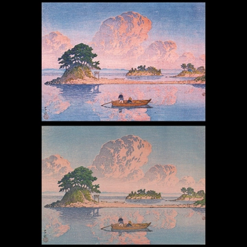 「日本風景選集 島原九十九島」 川瀬巴水 （1922年）