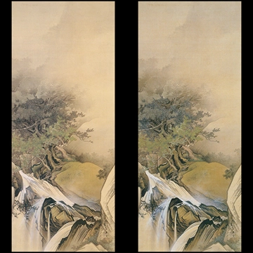 「奔瀑遊猿」 川合玉堂 （1897年）
