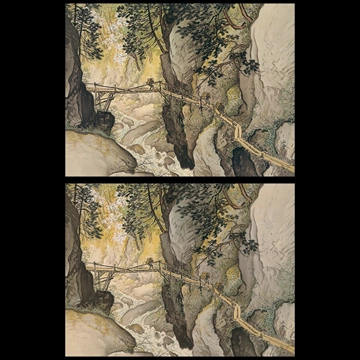「渓間之花」 川合玉堂 （1950年頃）