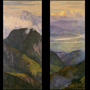 「有明山」 吉田博 （1920年頃）